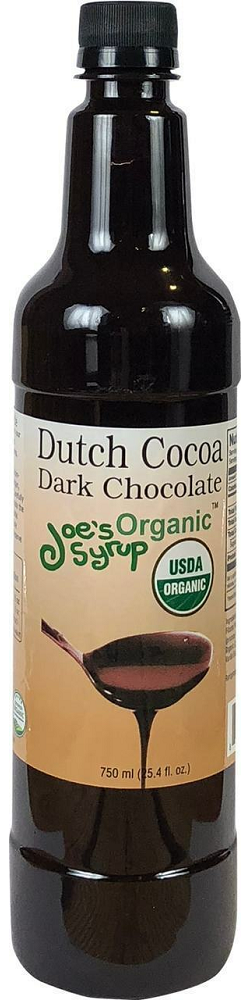 JOE'S SYRUP: Organic Dutch Cocoa Dark Chocolate Sauce, 25.40 oz - Vending Business Solutions