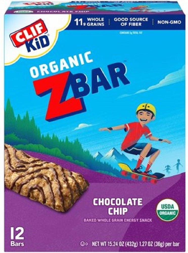 CLIF KID: ZBar Chocolate Chip 12 Bars, 15.24 oz - Vending Business Solutions