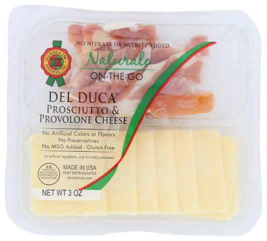DANIELE: Del Duca Prosciutto & Provolone Cheese Snack Pack, 3 oz - Vending Business Solutions