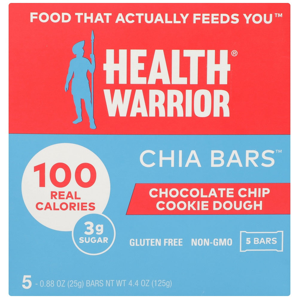 HEALTH WARRIOR: Chocolate Chip Cookie Dough Chia Bar, 4.40 oz - Vending Business Solutions