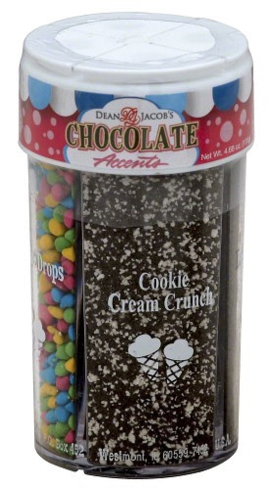 DEAN JACOB'S: Chocolate Accents 4 Ice Cream Sprinkles, 4.68 oz - Vending Business Solutions
