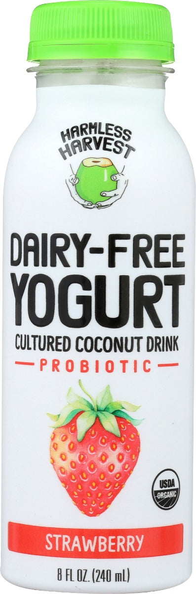 HARMLESS HARVEST: Dairy-Free Yogurt Drink Strawberry, 8 oz - Vending Business Solutions