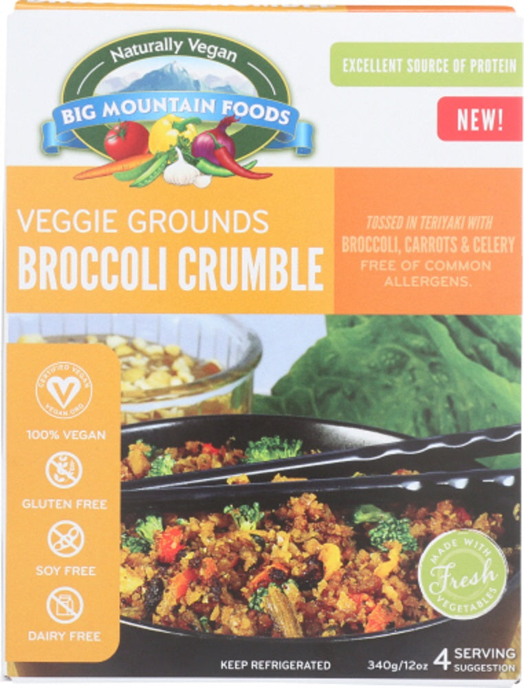 BIG MOUNTAIN FOODS: Veggie Grounds Broccoli Crumble, 12 oz - Vending Business Solutions