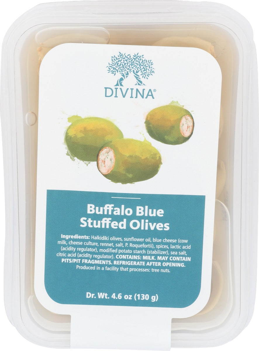 DIVINA: Buffalo Blue Stuffed Olives, 4.6 oz - Vending Business Solutions