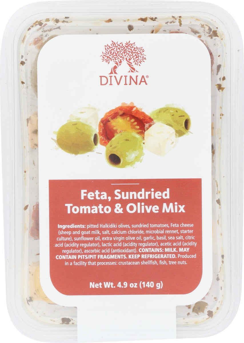 DIVINA: Feta, Sundried Tomato and Olive Mix, 4.90 oz - Vending Business Solutions