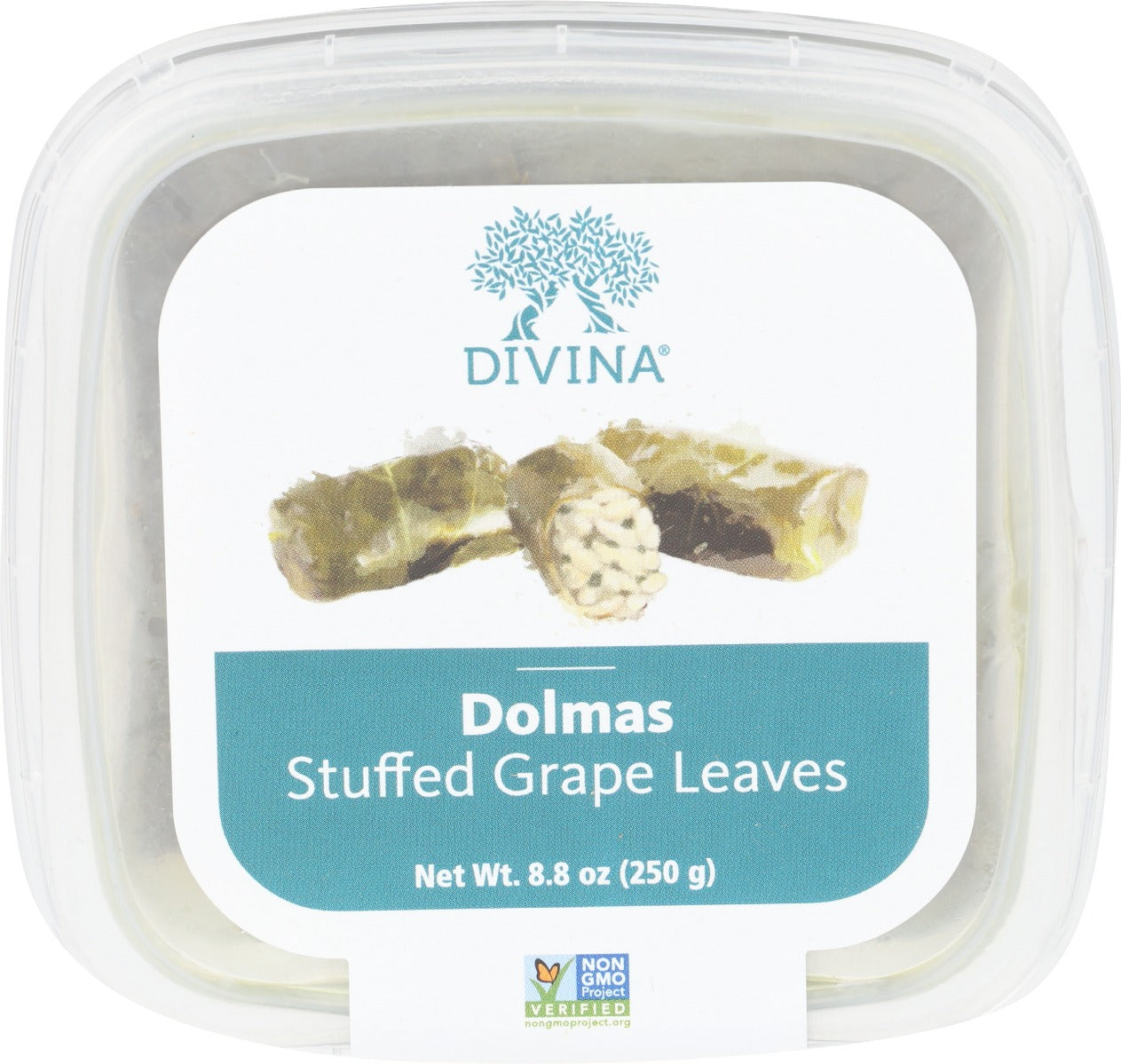DIVINA: Dolmas Stuffed Grape Leaves Deli Cup, 8.80 oz - Vending Business Solutions