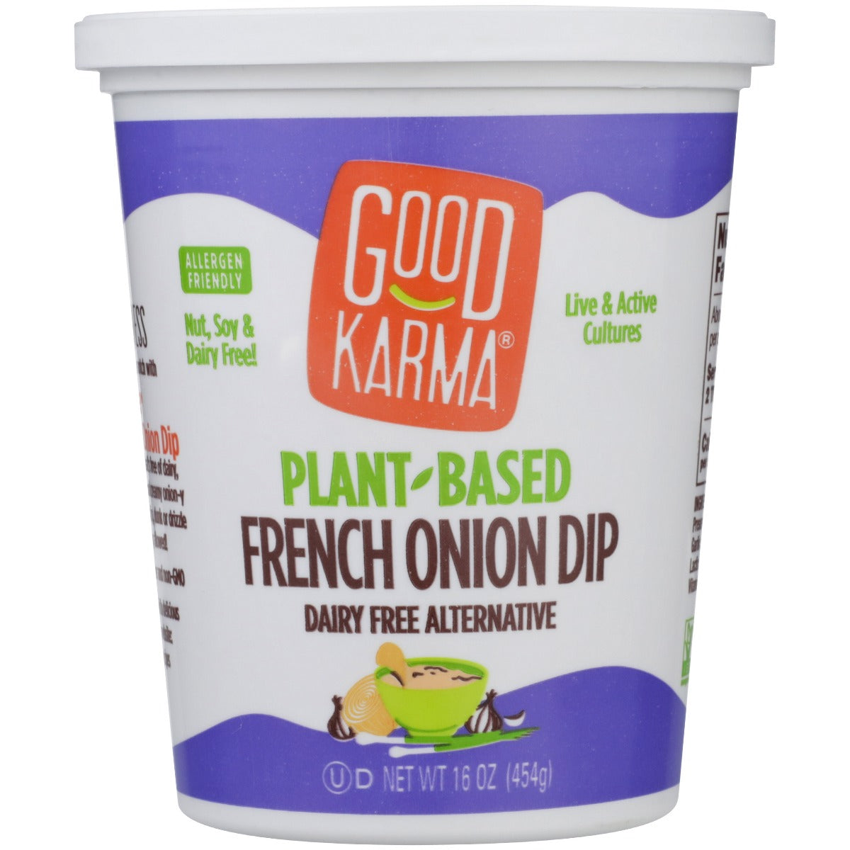 GOOD KARMA: Plant-Based French Onion Dip, 16 oz - Vending Business Solutions