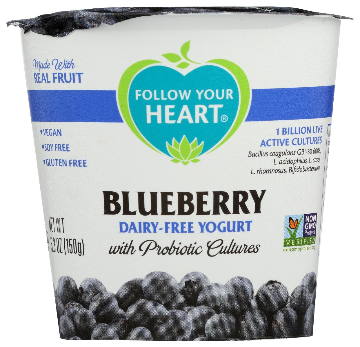 FOLLOW YOUR HEART: Blueberry Dairy-Free Yogurt, 5.3 oz - Vending Business Solutions