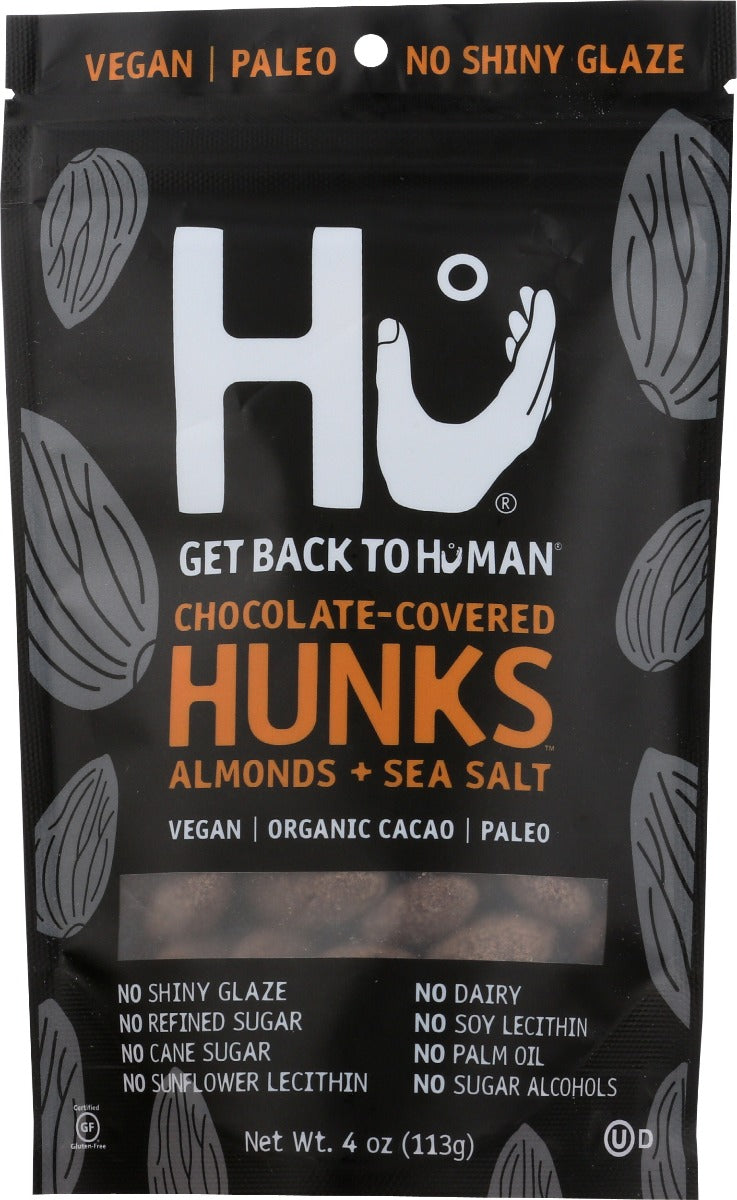 HU: Chocolate Covered Hunks Almonds and Sea Salt, 4 oz - Vending Business Solutions