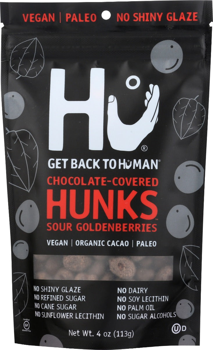 HU: Chocolate Covered Hunks Sour Golden Berries, 4 oz - Vending Business Solutions