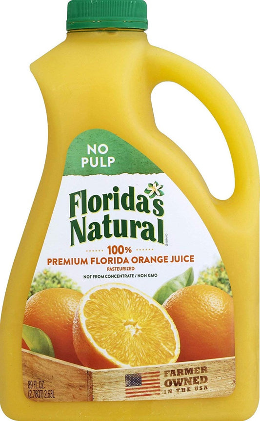 FLORIDAS NATURAL: Orange Juice No Pulp, 89 oz - Vending Business Solutions