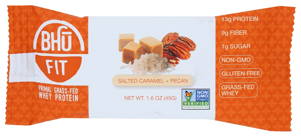 BHU FOODS: Salted Caramel + Pecan Bar, 45 gm - Vending Business Solutions