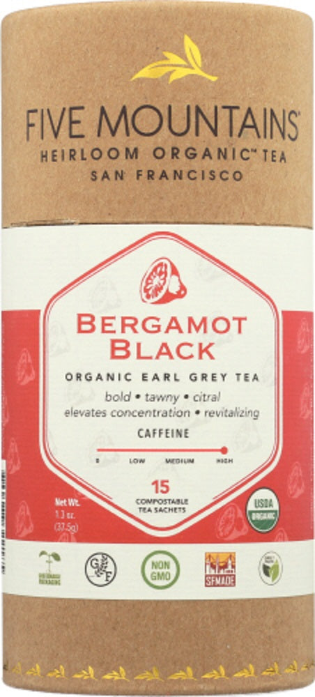 FIVE MOUNTAINS: Bergamot Black (Earl Grey) Tea, 15 bg - Vending Business Solutions
