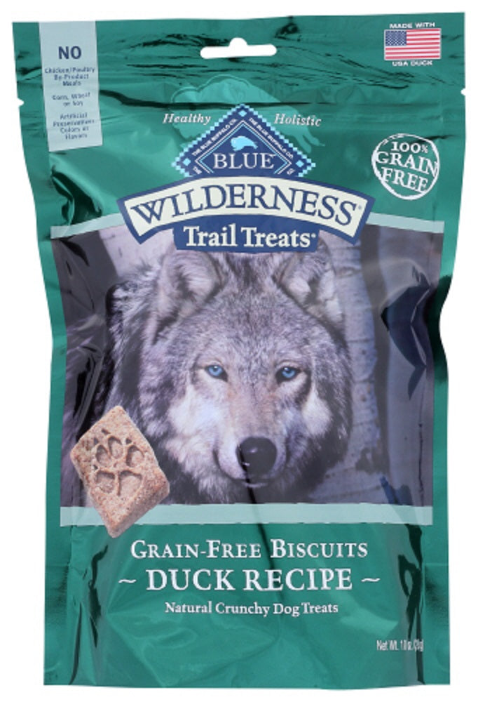 BLUE BUFFALO: Wilderness Trail Treats Dog Treat Duck Biscuits, 10 oz - Vending Business Solutions