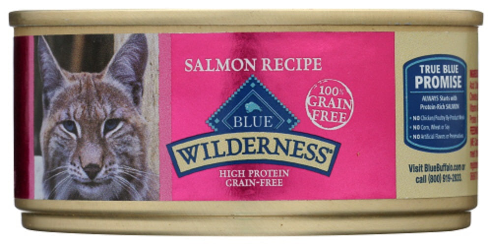 BLUE BUFFALO: Wilderness Adult Cat Food Salmon Recipe, 5.50 oz - Vending Business Solutions