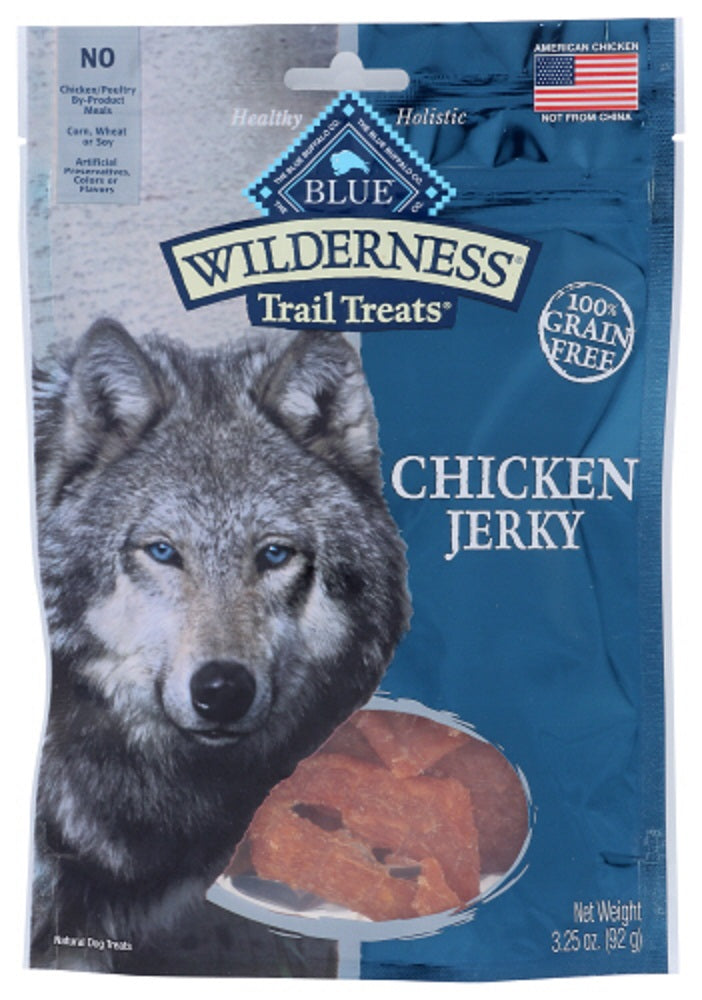 BLUE BUFFALO: Wilderness Trail Treats Chicken Jerky Dog Treats, 3.25 oz - Vending Business Solutions