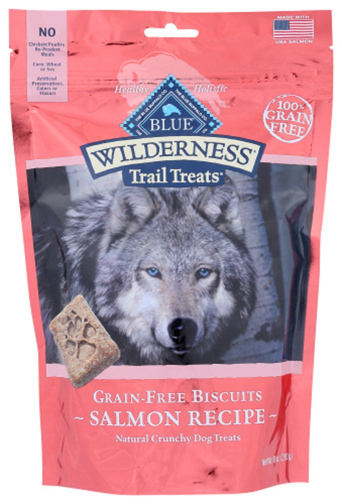 BLUE BUFFALO: Wilderness Trail Treats Dog Treat Salmon Biscuits, 10 oz - Vending Business Solutions
