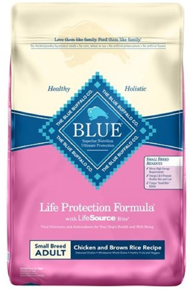 BLUE BUFFALO: Life Protection Formula Small Breed Adult Dog Food Chicken and Brown Rice Recipe, 15 lb - Vending Business Solutions