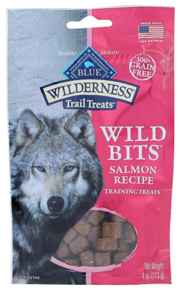 BLUE BUFFALO: Wilderness Trail Treats for Dog Salmon Recipe, 4 oz - Vending Business Solutions