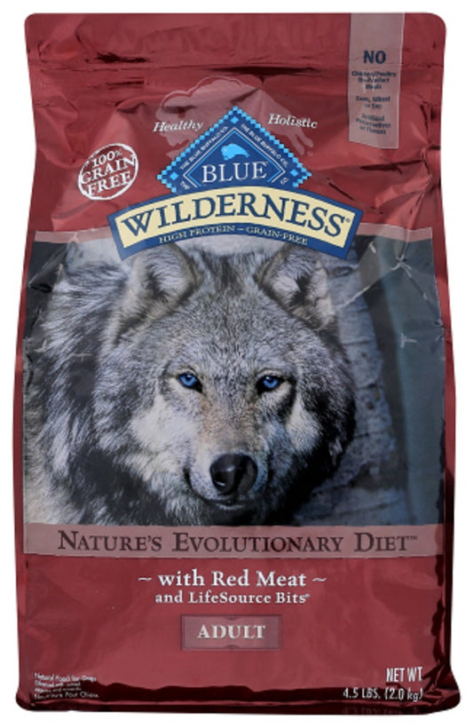 BLUE BUFFALO: Wilderness Adult Dog Food Red Meat Recipe, 4.50 lb - Vending Business Solutions