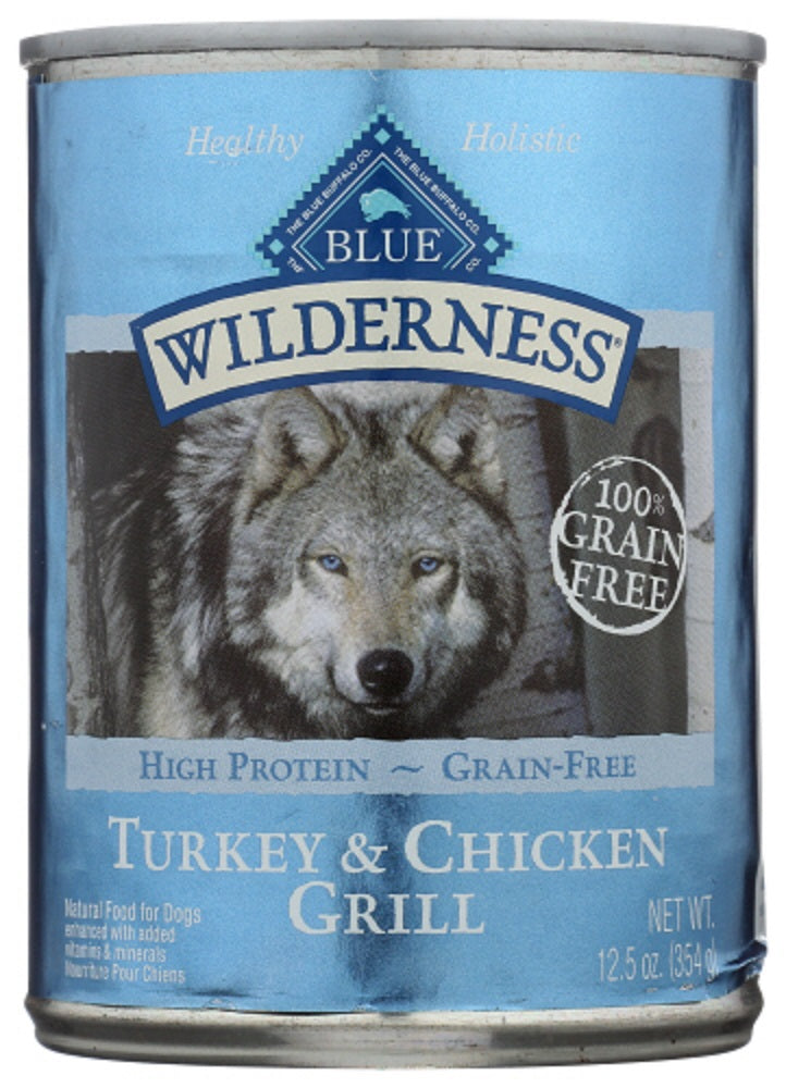 BLUE BUFFALO: Wilderness Adult Dog Food Turkey and Chicken Grill, 12.50 oz - Vending Business Solutions