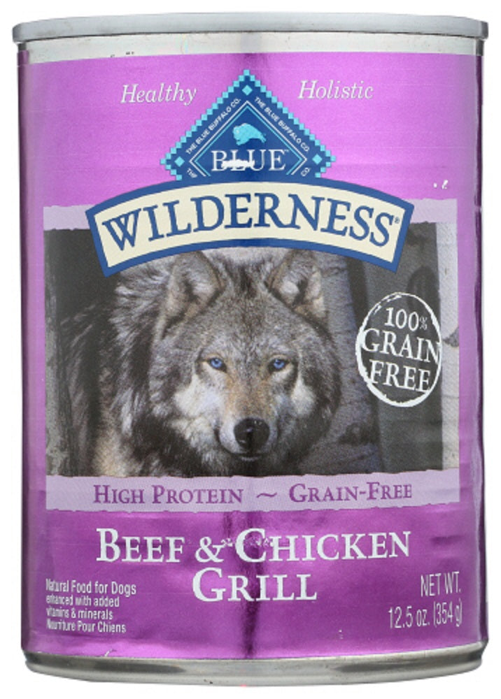 BLUE BUFFALO: Wilderness Adult Dog Food Beef and Chicken Grill, 12.50 oz - Vending Business Solutions