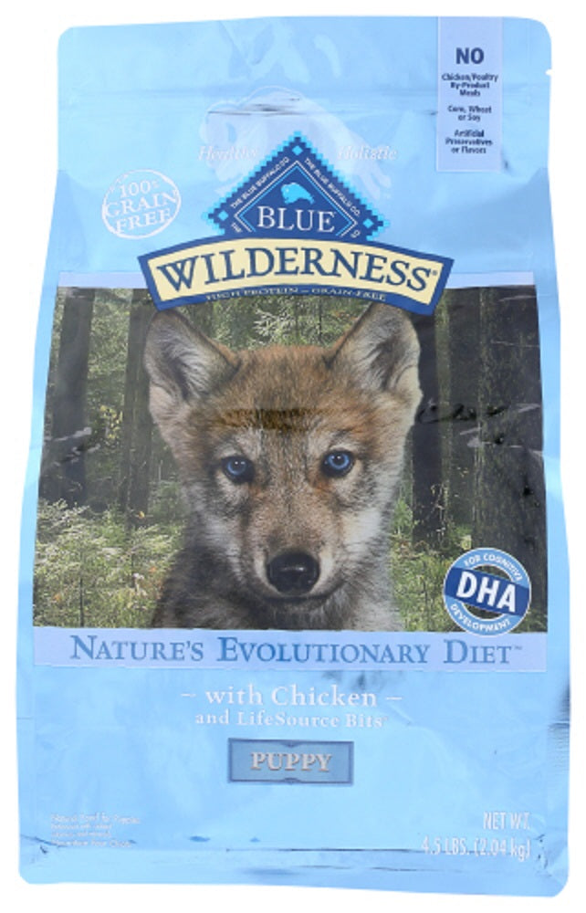 BLUE BUFFALO: Wilderness Puppy Food Chicken Recipe, 4.50 lb - Vending Business Solutions