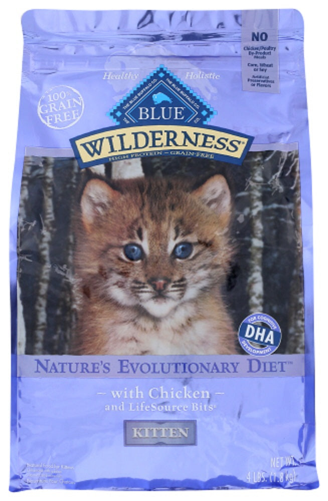 BLUE BUFFALO: Wilderness Kittens Chicken Recipe, 4 lb - Vending Business Solutions
