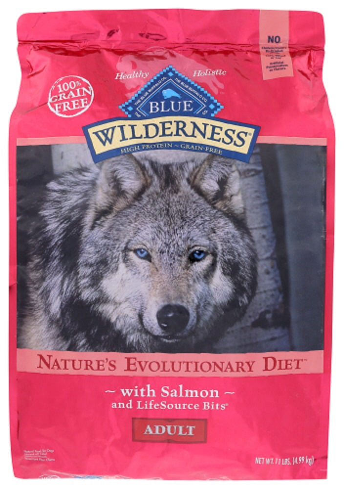 BLUE BUFFALO: Wilderness Adult Dog Food Salmon Recipe, 11 lb - Vending Business Solutions