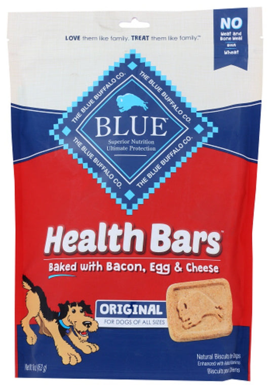 BLUE BUFFALO: Health Bars Baked with Bacon, Egg and Cheese Crunchy Dog Biscuits, 16 oz - Vending Business Solutions