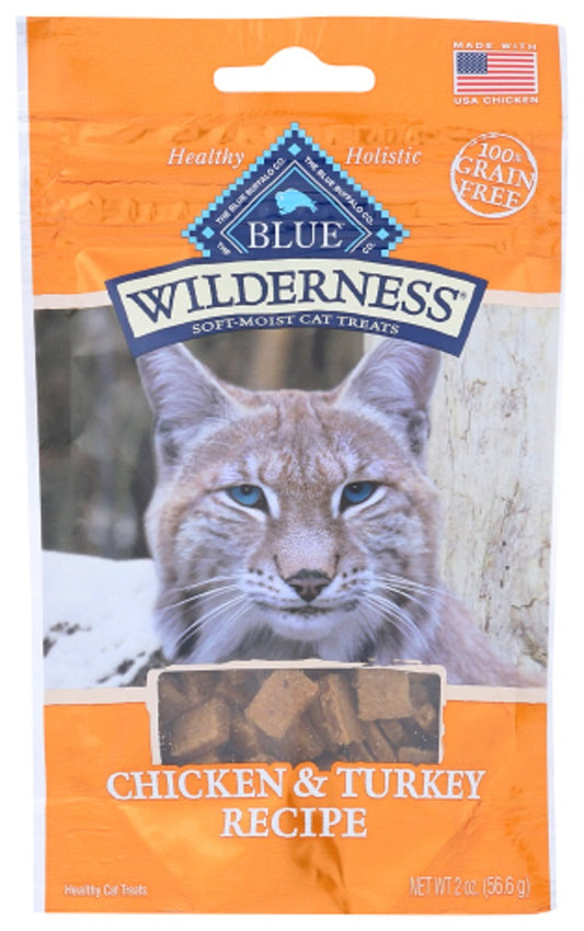 BLUE BUFFALO: Wilderness Chicken and Turkey Recipe Cat Treats, 2 oz - Vending Business Solutions