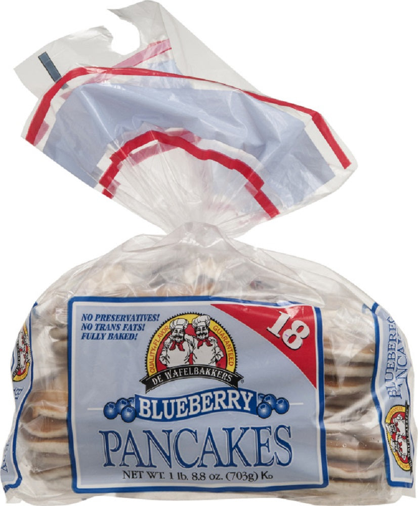 DE WAFELBAKKERS: 18 Fluffy Blueberry Pancakes, 1.50 lb - Vending Business Solutions