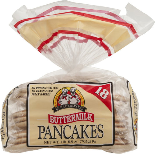 DE WAFELBAKKERS: 18 Fluffy Buttermilk Pancakes, 1.50 lb - Vending Business Solutions