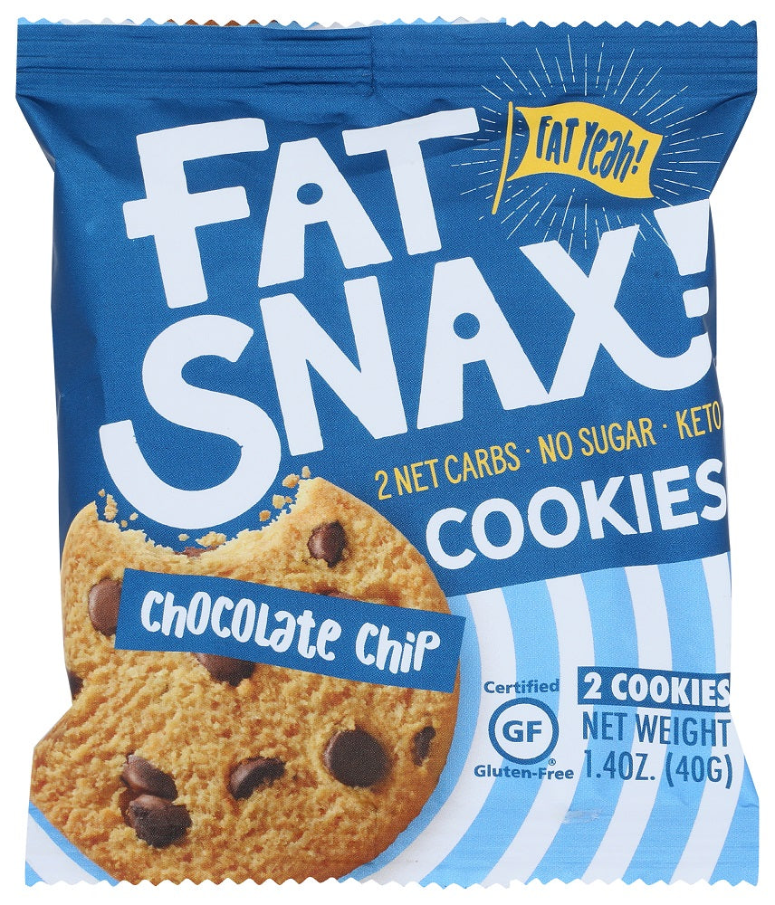 FAT SNAX: Chocolate Chip Cookies, 1.40 oz - Vending Business Solutions