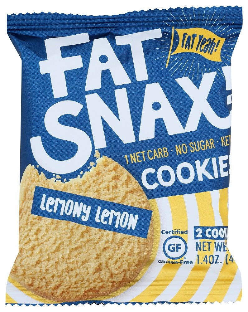 FAT SNAX: Lemony Lemon Cookies, 1.40 oz - Vending Business Solutions