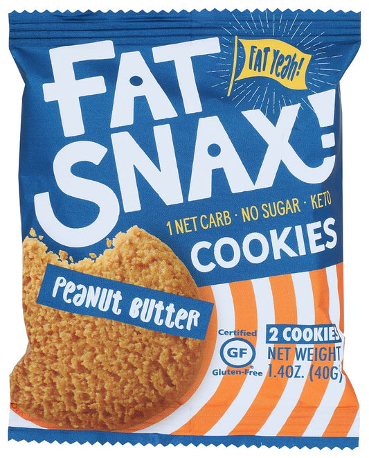 FAT SNAX: Peanut Butter Cookies, 1.40 oz - Vending Business Solutions