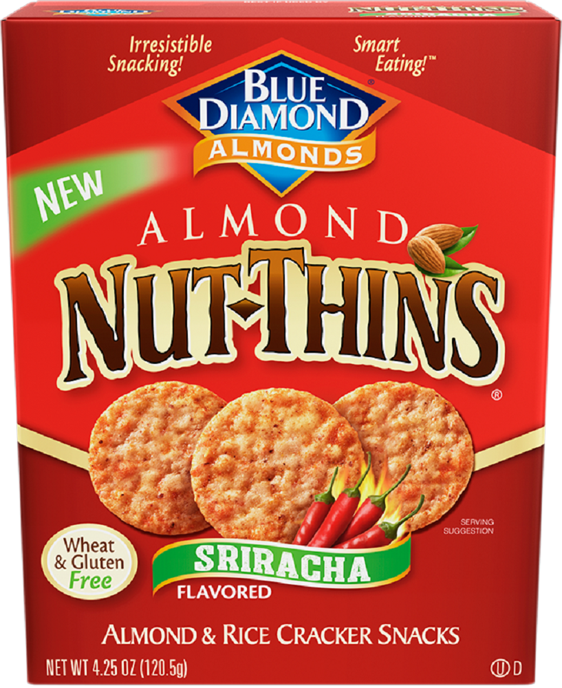 BLUE DIAMOND: Almond Nut-Thins Sriracha Cracker, 4.25 oz - Vending Business Solutions