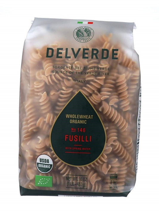 DEL VERDE: Fusilli Whole Wheat Organic Pasta, 16 oz - Vending Business Solutions