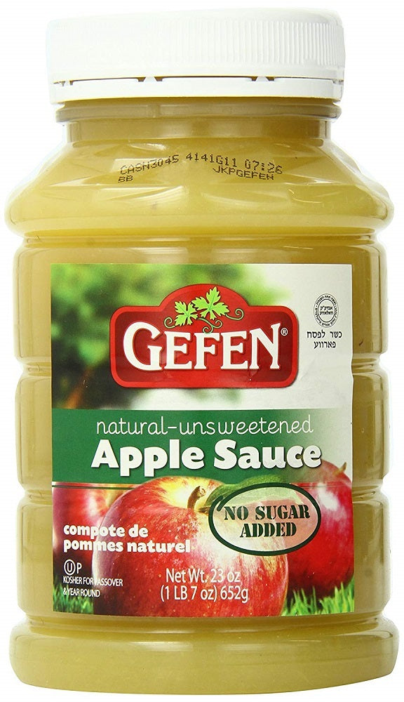 GEFEN: Natural Unsweetened Apple Sauce, 23 oz - Vending Business Solutions