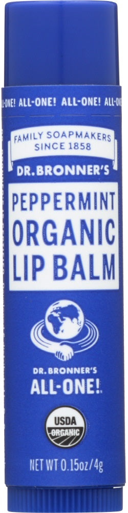 DR BRONNER'S: Organic Peppermint Lip Balm, 0.15 oz - Vending Business Solutions