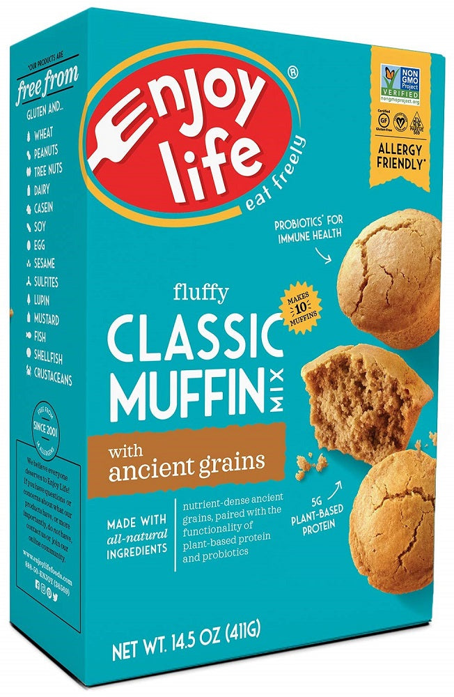 ENJOY LIFE: Fluffy Classic Muffin Mix with Ancient Grains, 14.5 oz - Vending Business Solutions