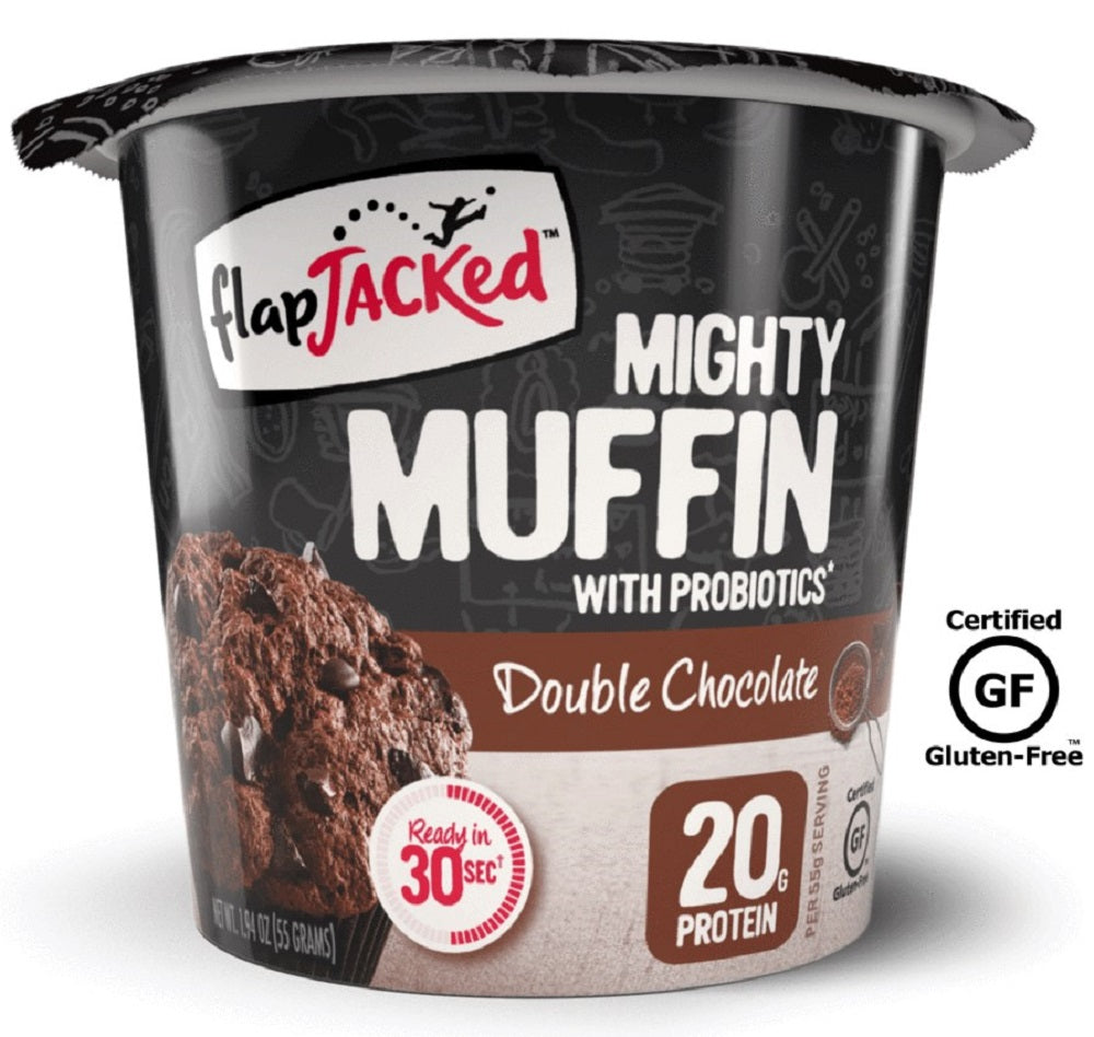 FLAPJACKED: Mighty Muffin with Probiotics Double Chocolate, 1.94 oz - Vending Business Solutions
