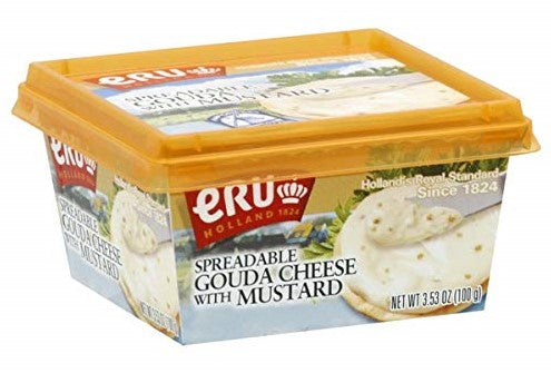 ERU HOLLAND: Spreadable Gouda Cheese with Mustard, 3.53 oz - Vending Business Solutions