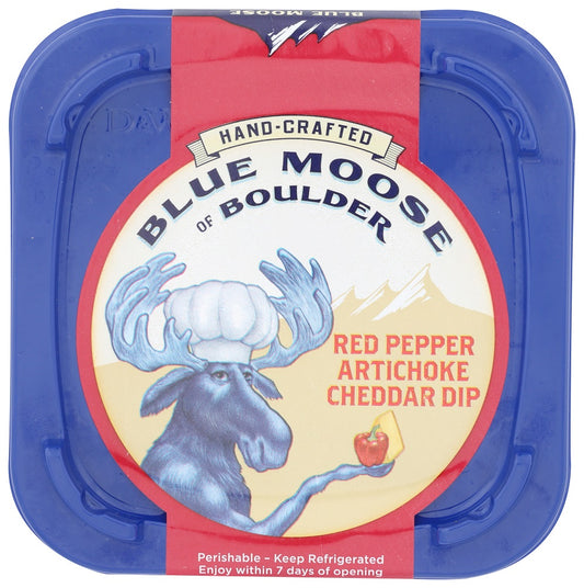 BLUE MOOSE OF BOULDER: Red Pepper Artichoke Cheddar Dip, 7 oz - Vending Business Solutions