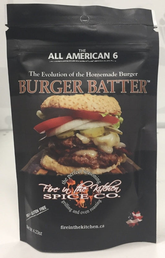 FIRE IN THE KITCHEN: Burger Batter, 4.23 oz - Vending Business Solutions