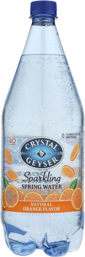 CRYSTAL GEYSER: Sparkling Spring Water Natural Orange Flavor, 1.25 lt - Vending Business Solutions