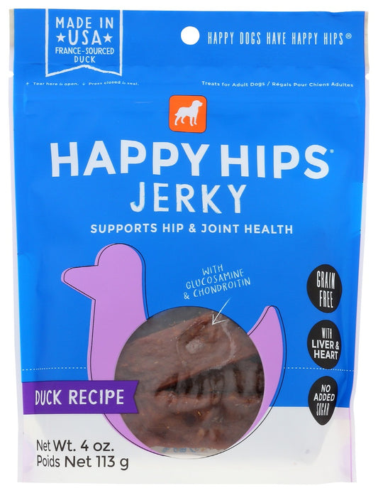 HAPPY HIPS: Dog Treat Ducky Jerky, 4 oz - Vending Business Solutions