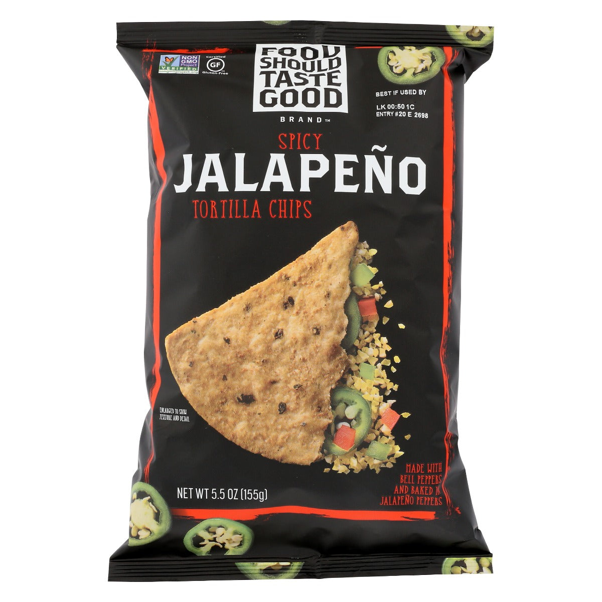 FOOD SHOULD TASTE GOOD: All Natural Tortilla Chips Jalapeno, 5.5 oz - Vending Business Solutions