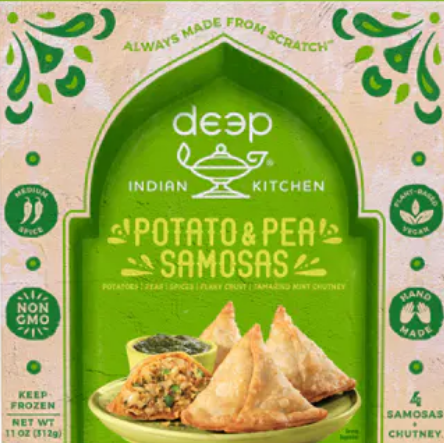 DEEP INDIAN KITCHEN: Potato and Pea Samosas, 11 oz - Vending Business Solutions