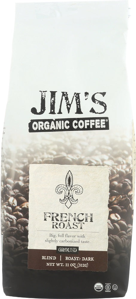JIM'S ORGANIC COFFEE: French Roast Coffee, 11 oz - Vending Business Solutions